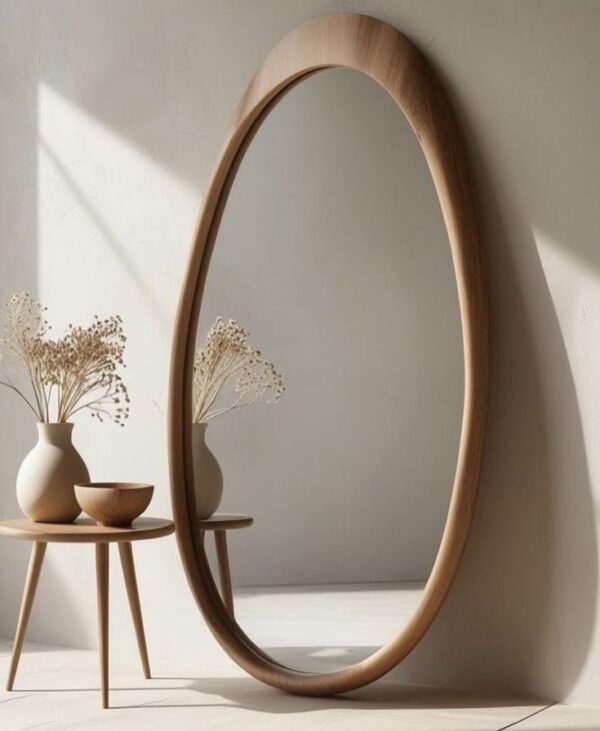 Wooden frame mirror - Image 3