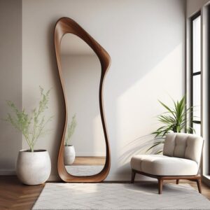 Wooden frame mirror