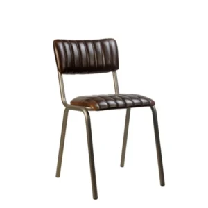 Vintage Industrial Tufted Metal Chair